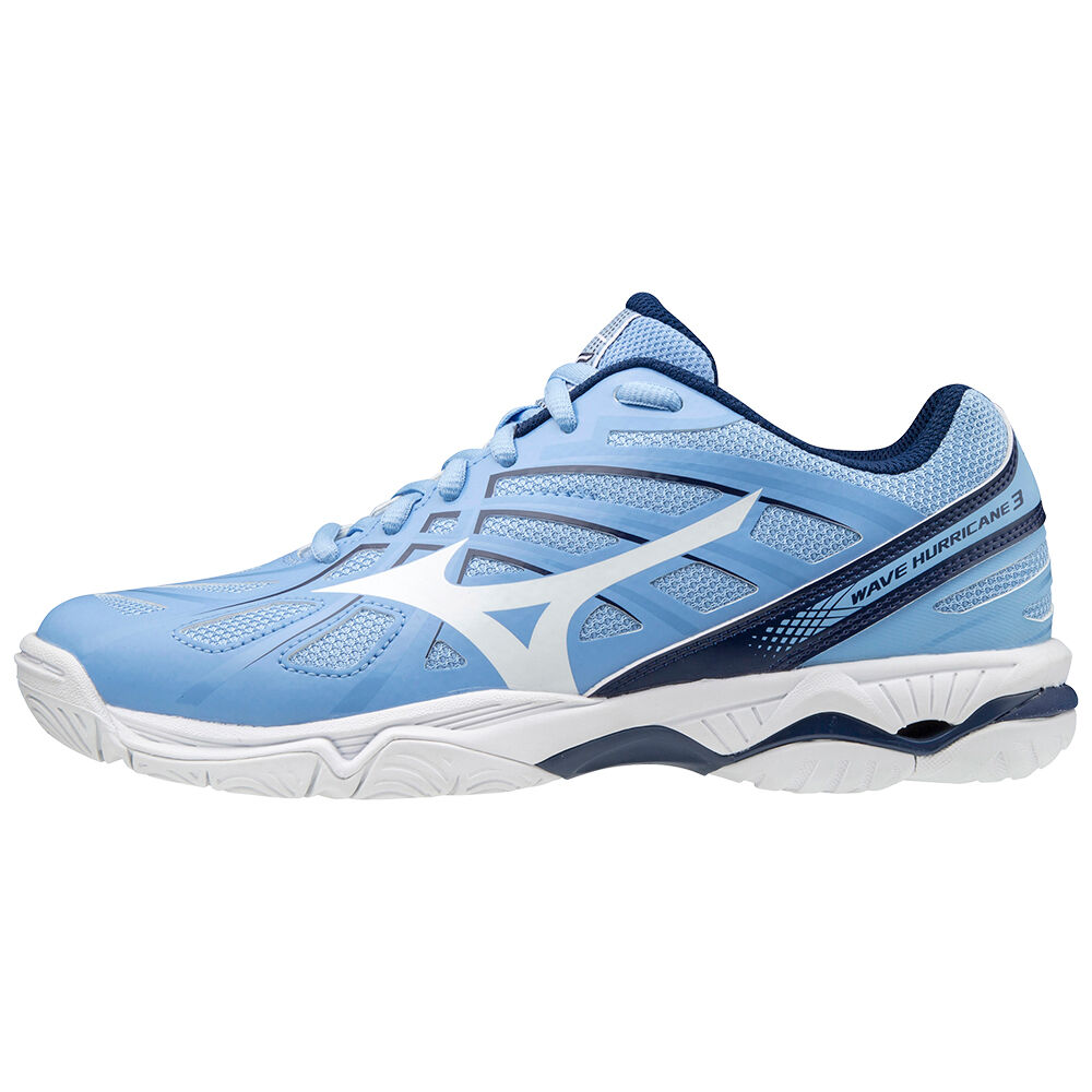 Sapatilhas Voleibol Mizuno Wave Hurricane 3 - Mulher - Azuis/Branco - KXNBA2605